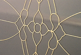 Золотой контур на стекле Мателюкс